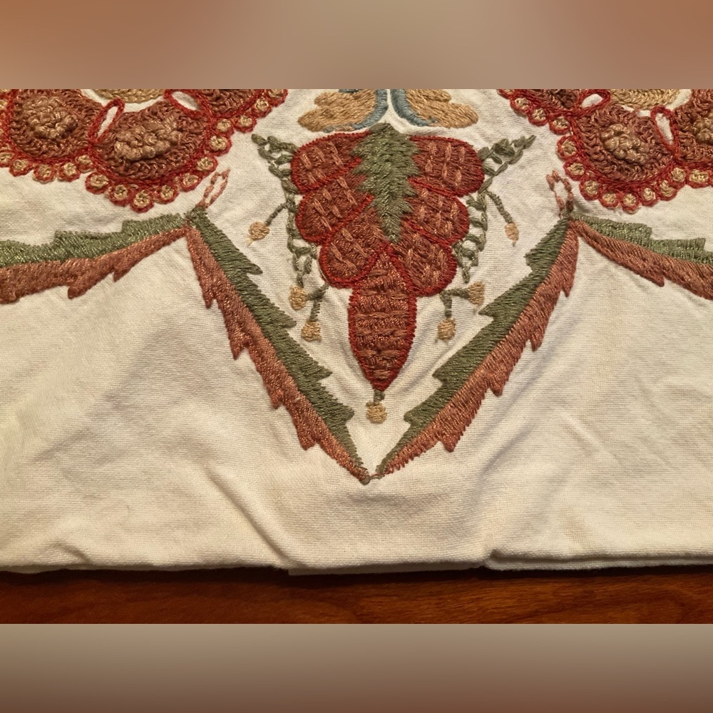 2 Pottery Barn Embroidered Pillow Covers - Picture 5 of 16
